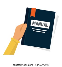 User manual icon. Flat illustration of user manual vector icon for web design