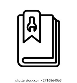User manual icon, Line Vector graphics