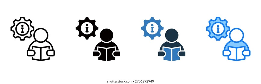 Ícone de Manual do Usuário Ilustração de Vetor de Vários Estilos