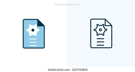 User manual icon for your website, logo, app, UI, product print. User manual concept flat Silhouette vector illustration icon. Editable stroke icons set. EPS file	