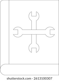 User Manual Line Vector Icon Design