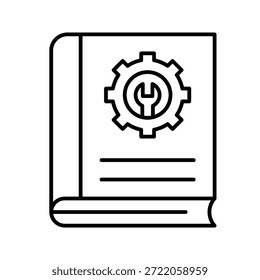 Ilustração do vetor do ícone de estrutura de tópicos manual do usuário