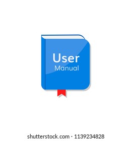 user manual tutorial vector icon instruction book symbol guide book 