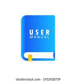 User manusl banner. Document specification requirements, Instructions for use concept. Expertise guidance information, instructions online, manager software user manual. How to use. Vector EPS 10