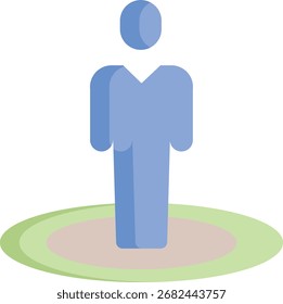 design de ícone plano do mapa do usuário