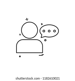 user massage massaging chat icon vector design