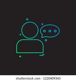 user massage massaging chat icon vector design