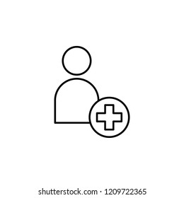 user medicine icon. Element of medicine for mobile concept and web apps icon. Thin line icon for website design and development, app development. Premium icon