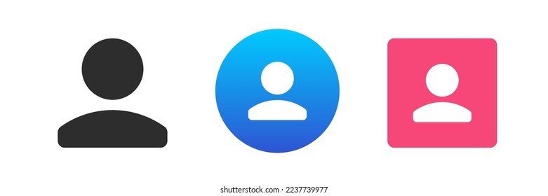 User member contact avatar social network profile personal information icon set vector flat illustration. Account social network info human cyberspace person identity management office organization