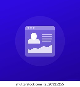 user metrics vector icon, transparent design