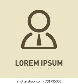 User minimal vector icon. Profile flat line icon for websites and mobile minimalistic flat design.