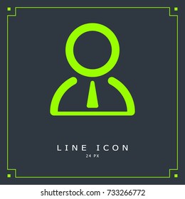 User minimal vector icon. Profile flat line icon for websites and mobile minimalistic flat design.