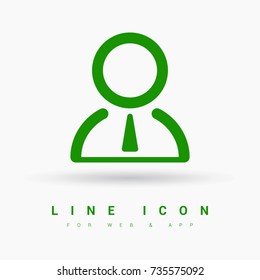 User minimal vector icon. Profile flat line icon for websites and mobile minimalistic flat design.