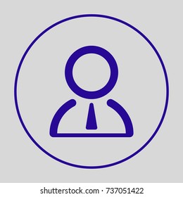 User minimal vector icon. Profile flat line icon for websites and mobile minimalistic flat design.