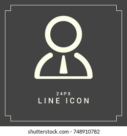 User minimal vector icon. Profile flat line icon for websites and mobile minimalistic flat design.