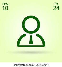 User minimal vector icon. Profile flat line icon for websites and mobile minimalistic flat design.