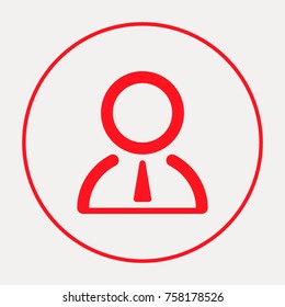 User minimal vector icon. Profile flat line icon for websites and mobile minimalistic flat design.