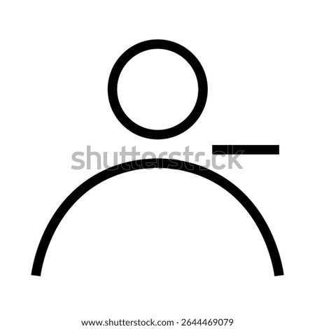 user minus icon on white background