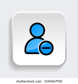
user with minus icon. symbol of business people with trendy filled line style icon for web site design, logo, app, UI isolated on white background. vector illustration eps 10