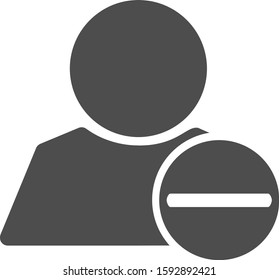 user minus icon or symbol vector