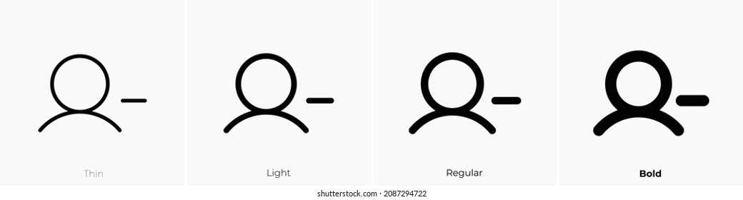 Benutzer minus Symbol. Thin, hellrosa und feines Design einzeln auf weißem Hintergrund