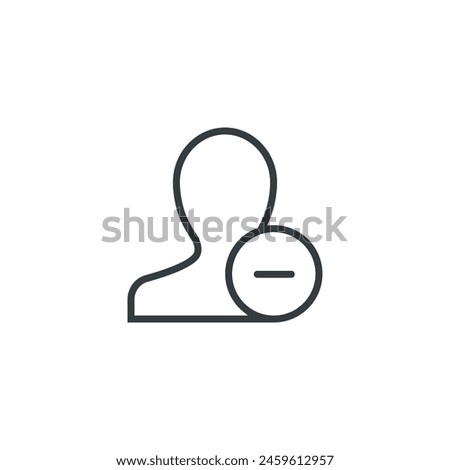 User minus icon, vector illustration