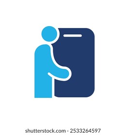 Benutzer Handy bunte Symbol Vektor Design gut für Web oder mobile App