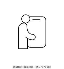 user mobile phone thin outline icon vector design good for web or mobile app