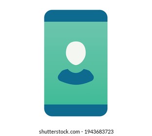 user mobile profile single isolated icon with gradient style