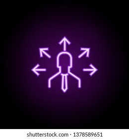 user neon icon. Elements of business set. Simple icon for websites, web design, mobile app, info graphics