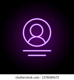 user neon icon. Elements of business set. Simple icon for websites, web design, mobile app, info graphics