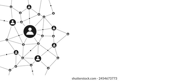 La estructura de red del usuario conecta puntos y líneas con el Vector de Plantilla de fondo. Sistema de comunicación de servidor inalámbrico global. Equipo social vinculado base de datos digital global.