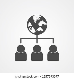 User network vector icon sign symbol