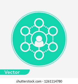 User network vector icon sign symbol