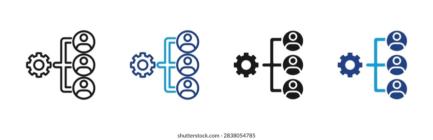 User Network Web icon with multiple style collection