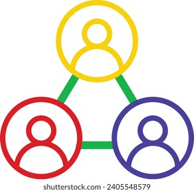 User or Networking Profiles Link Vector Illustration