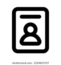 Benutzer auf Seite, der das Symbol des persönlichen Profils angibt, Lebenslauf, Vektor