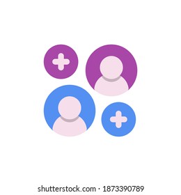 User Online Avatar Flat Icon, Logo, and illustration Vector