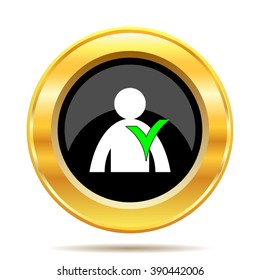 User online icon. Internet button on white background. EPS10 vector.
