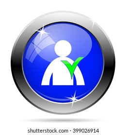 User online icon. Internet button on white background. EPS10 vector
