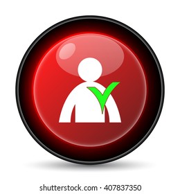 User online icon. Internet button on white background. EPS10 vector

