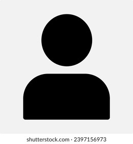 user, operator, person, element for design, with simple solid icon style

