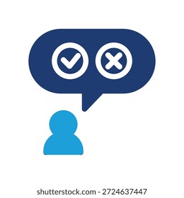 user opinion colored icon vector design good for web or mobile app