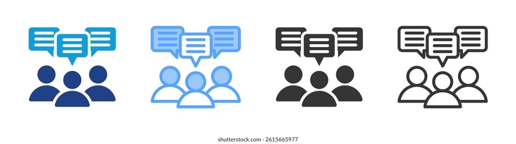 User Opinion icon set multiple style collection