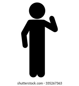 User Opinion vector icon. Style is flat symbol, black color, rounded angles, white background.