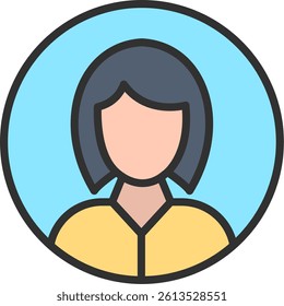 User Outline Filled Style Icon