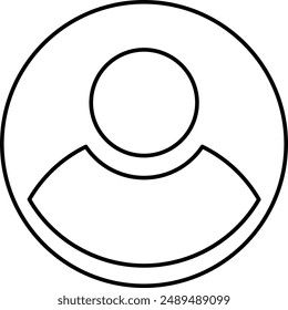 User outline icon design in black color 