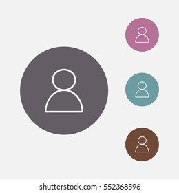 user outline icon illustration, can be used for web and mobile design.