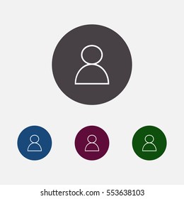 user outline icon illustration, can be used for web and mobile design