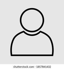 user outline icon isolated vector illustration